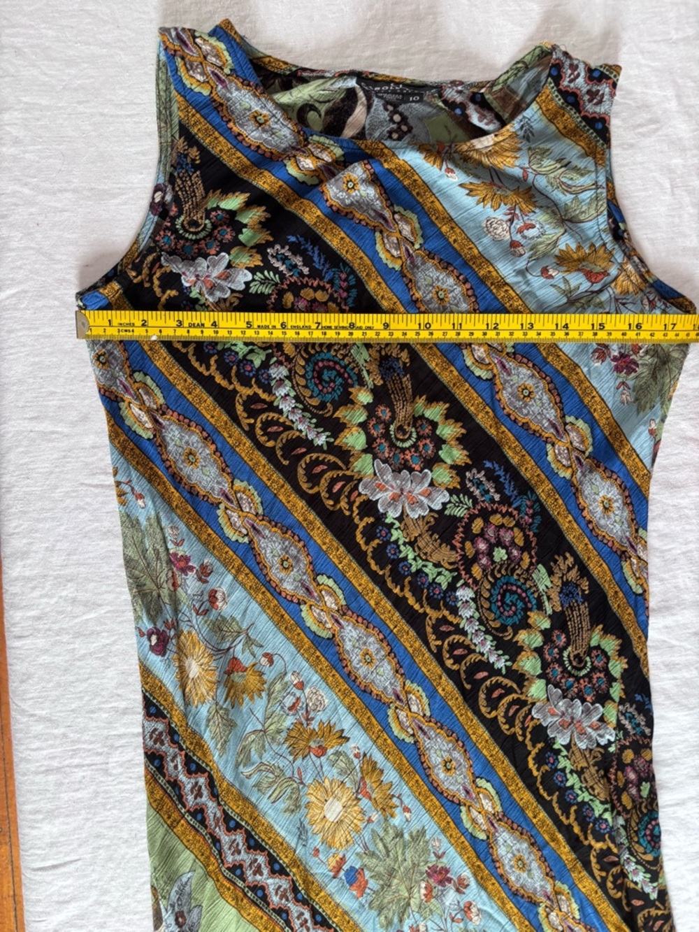 Women’s Vintage Carole Little Floral Pattern Boho Sleeveless Maxi  Size 10P - Picture 7 of 10